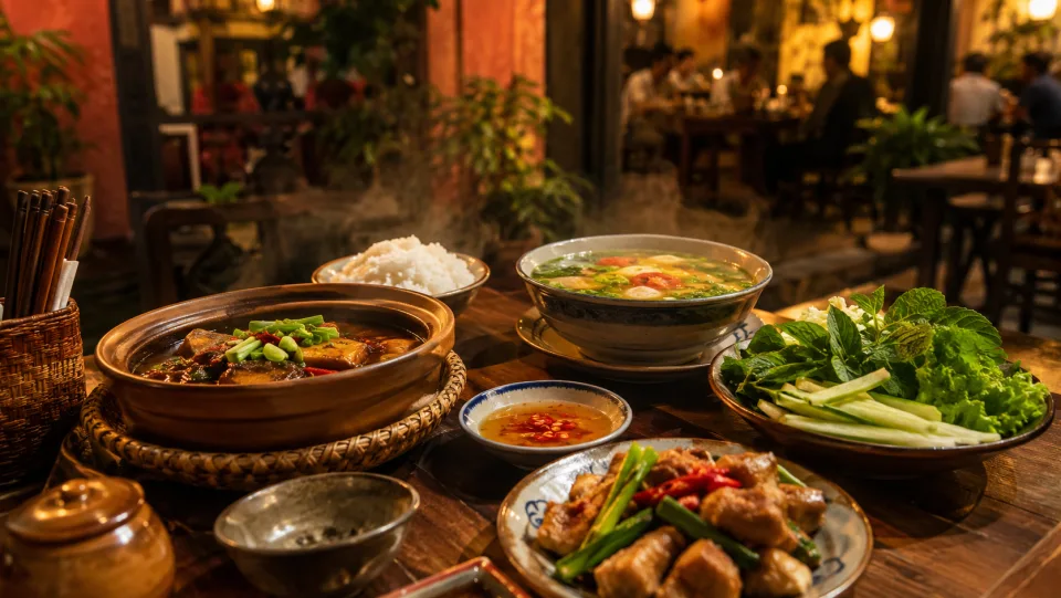 Bàn nướng đông khách tại Quán Thùy Trang